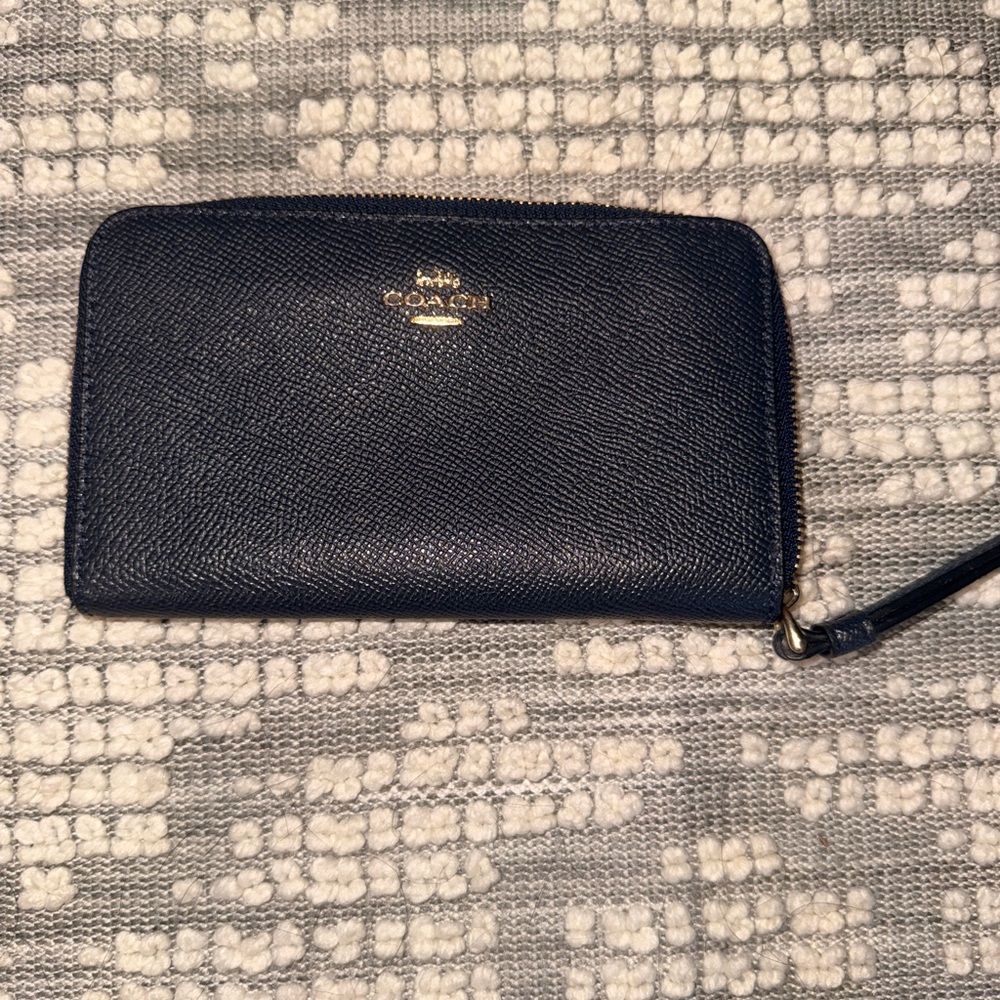 Coach Navy Leather Wallet